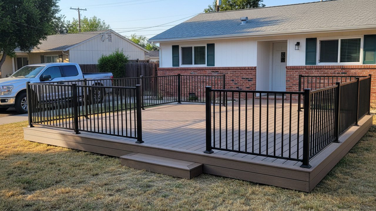 Custom Deck Design completed by Elite Deck Solutions in Moreno Valley, CA